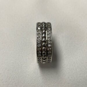 Pandora Sterling Silver Forever CZ Wide Band Ring